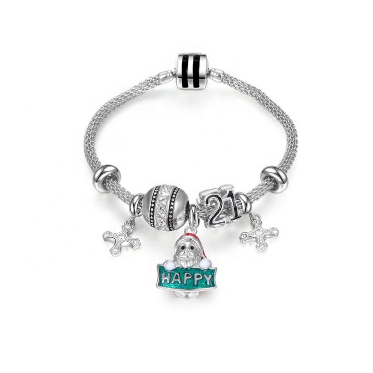 성격 패션 여성 925 스털링 실버 무한대 팔찌 15