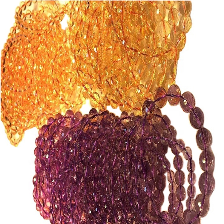 FACETED CITRINE Кръгла мъниста Разхлабена калибрирана браолетова фасера 13