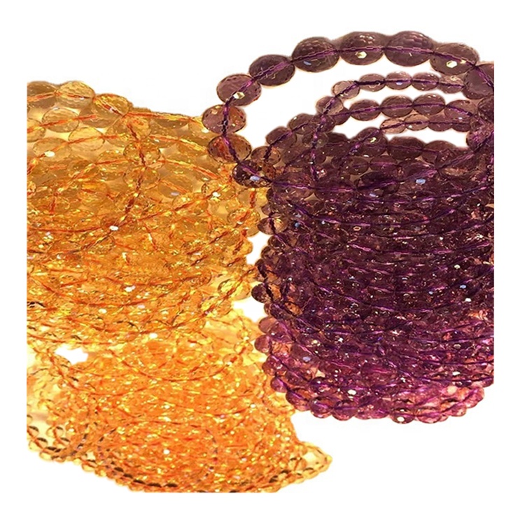 FACETED CITRINE Кръгла мъниста Разхлабена калибрирана браолетова фасера 15