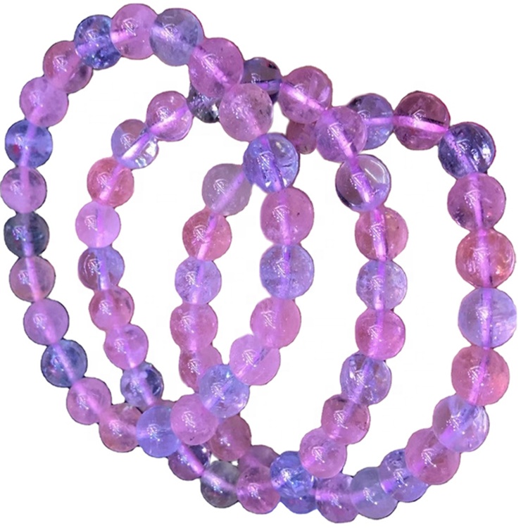Morganite Braccialetti Gemstones Multi Morganite Braccialetto perline perline Braccialetto rotondo Gemstone tondo 13