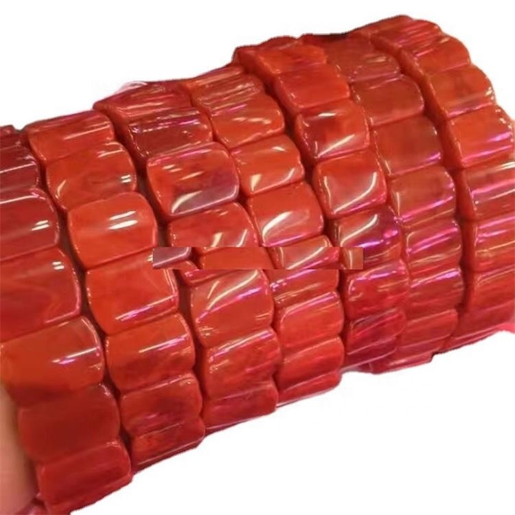 Фабрика на едро gemstone бижута естествена ахат гривна светлина червен ахат бръмчене 37