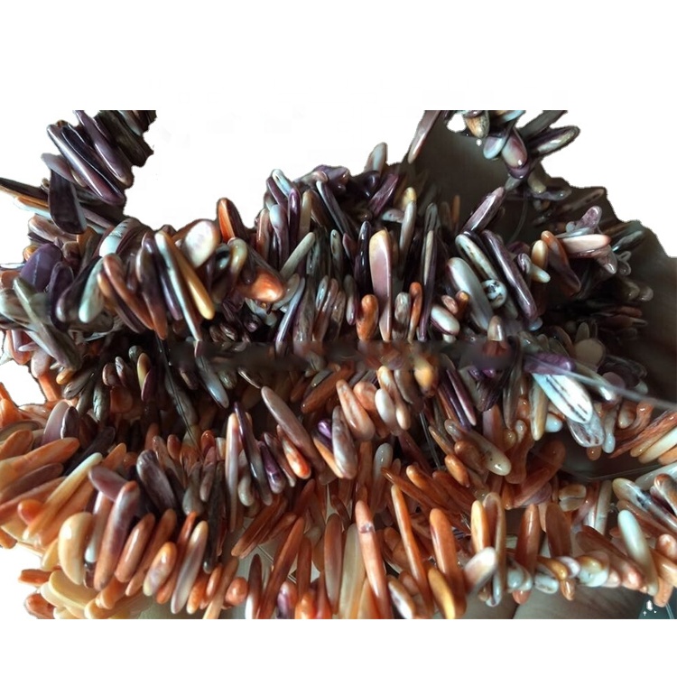 Cuentas de chips de conus shell (2- 3 mm, 24 pulgadas de hebra) 38