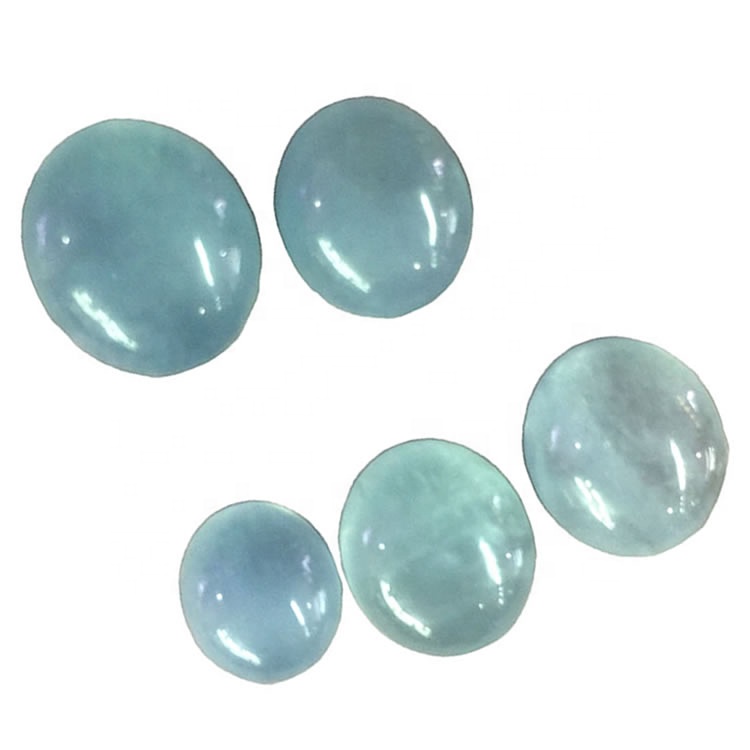 Natural Aquamarine Cabs AAA QUALITE CABS MILKY BLUE AQUAMARINA CABOCHON CALIBRATED LOOSE STONE 39