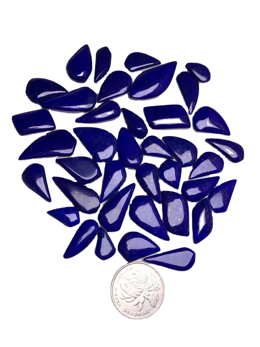 Lapis Lazuli Púði Cabochon Loose Gemstones Natural Semi Precious Gemstones Flat Back Back 36