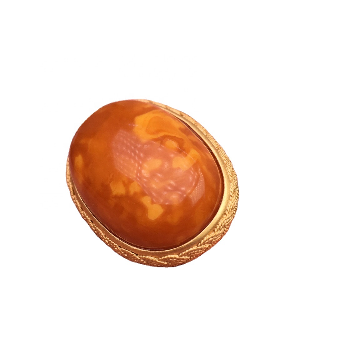 د Oll امبر پیډینټ / د سرو زرو پلینیل نیلي 36