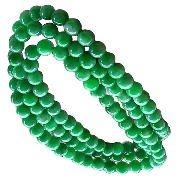 Cerrig Jewelry Emerald Rownd Beads Necklace 39