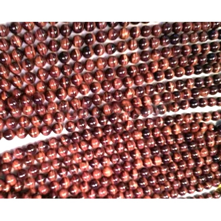 Piedra natural Color rojo Tigre ojo cuentas redondas 39