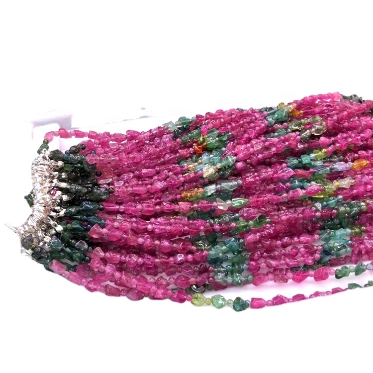 പ്രകൃതി മൾട്ടിക്കൂർ ടൂർമാലൈൻ ബീഡ്സ് ഗ്രേഡ് 3 എ പൂർണ്ണ സ്ട്രാന്റ് 4-12 മില്ലീമീറ്റർ റ round ണ്ട് മൾട്ടിീകോട്ടോർ ടൂർമാലൈൻ ബീഡുകൾ 13