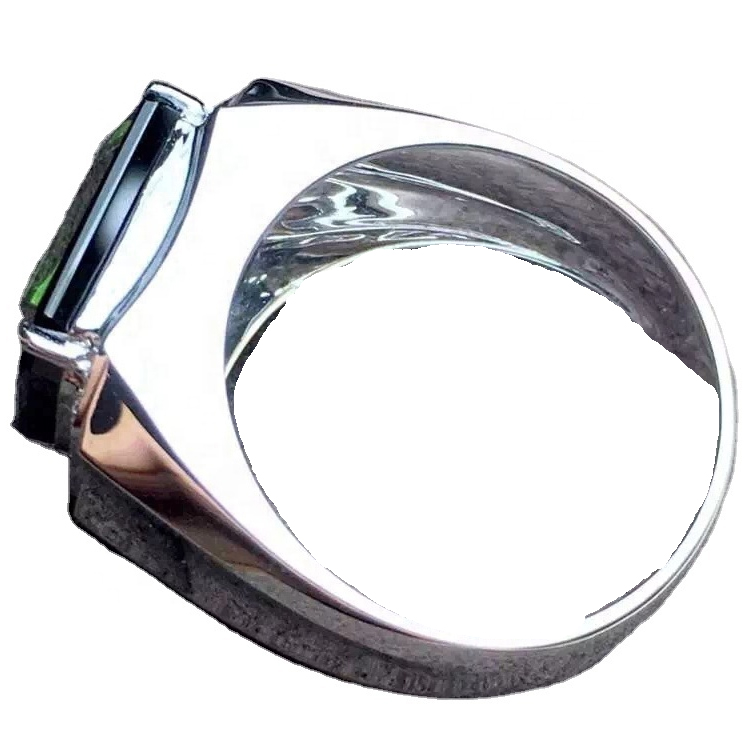 독특한 녹색 토르말린 꽃 여자 약혼 반지 36