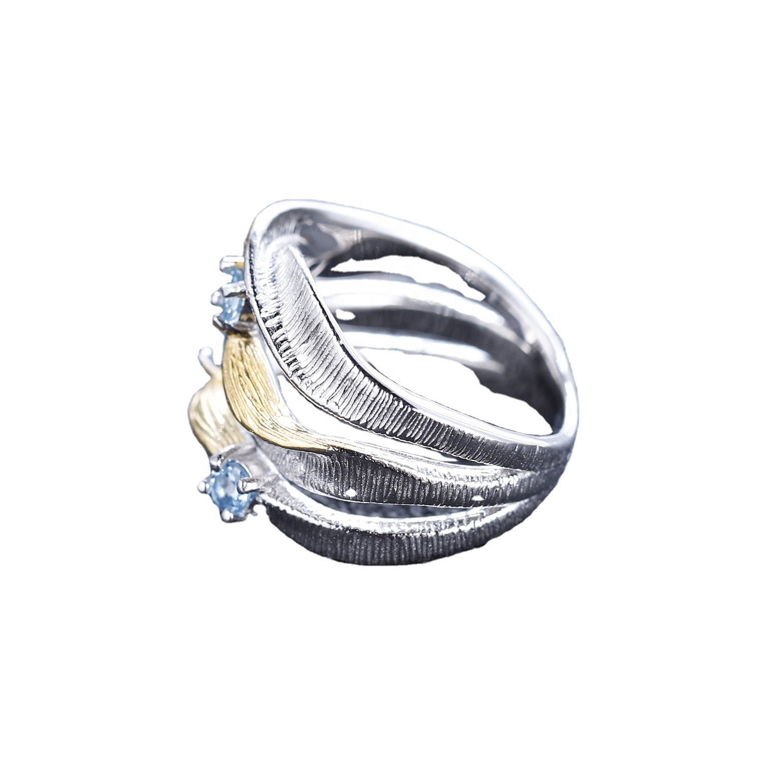 Mavi spinel gümüş yüzükler 28