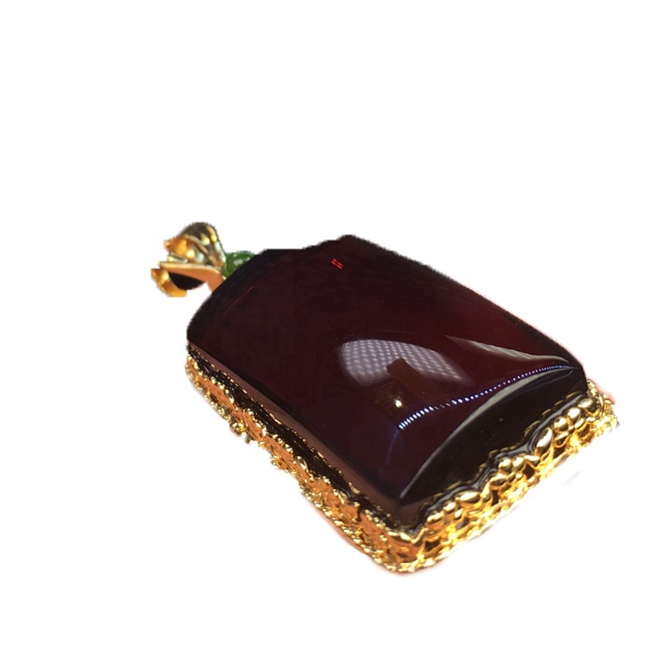 சன்செட் பிளாக் அம்பர் pendent |. தங்கச் சங்கிலி பதக்கத்தில் | திருமண நெக்லஸ் பரிசு 15