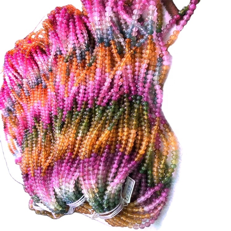 Películas naturales naturales de la joyería natural Tourmaline Tourmaline Ruberélite Beads Pulsera Pulseras de apirite 37