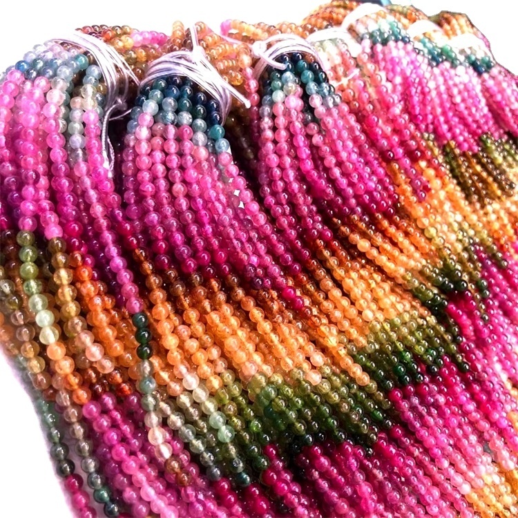 Películas naturales naturales de la joyería natural Tourmaline Tourmaline Ruberélite Beads Pulsera Pulseras de apirite 39