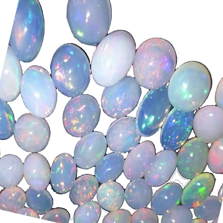 9 * 11 मिमी ओपल कॅडोकॉन्स चीनच्या ढीग रत्नांमधून नैसर्गिक बोल्डर ओपल 42