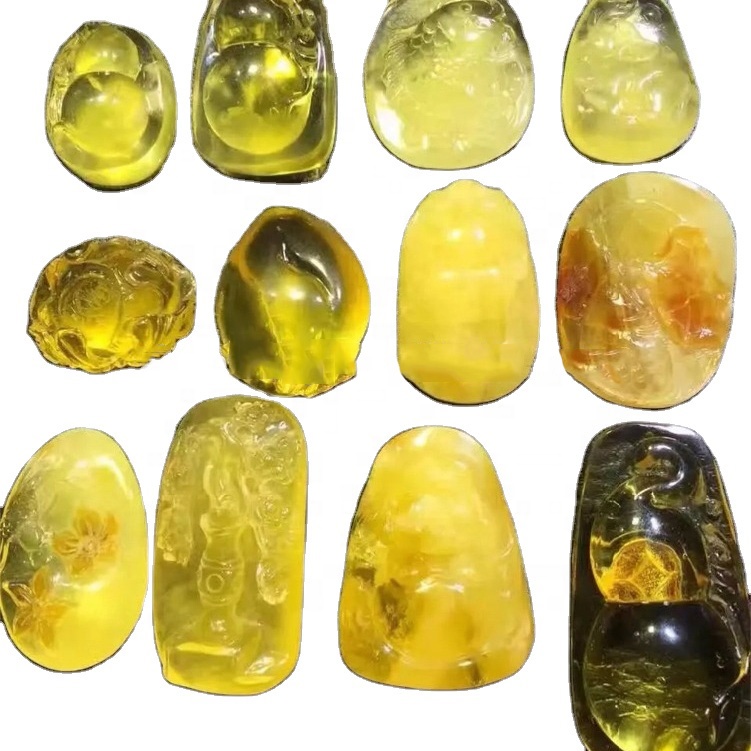 Amber Cabochon Jewelry. 15