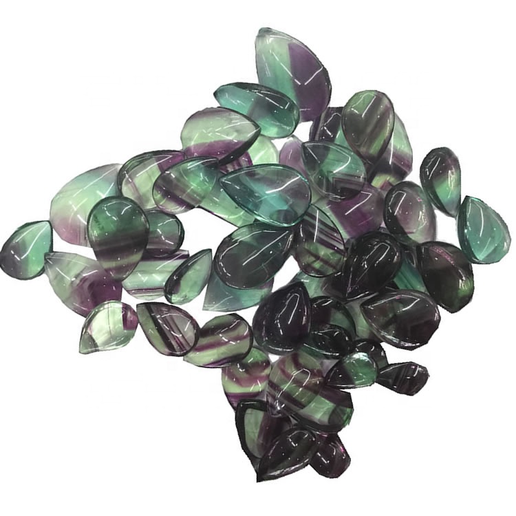 Cruth Piorraí Fluorite Nádúrtha Cabochons Fluorite Glas Cabochon Cabochons Loose Gemstone Loose 37