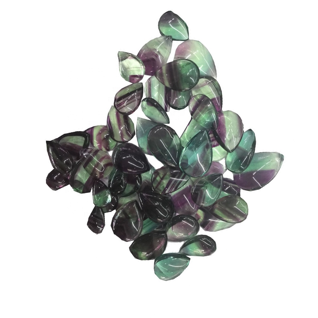 Cruth Piorraí Fluorite Nádúrtha Cabochons Fluorite Glas Cabochon Cabochons Loose Gemstone Loose 39