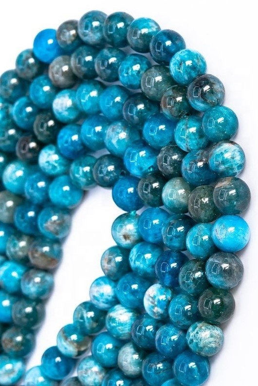 Biru Apatite Biru Bunder Loads Beads longgar manik longgar 38