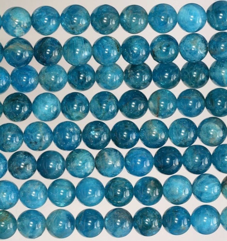 Biru Apatite Biru Bunder Loads Beads longgar manik longgar 36