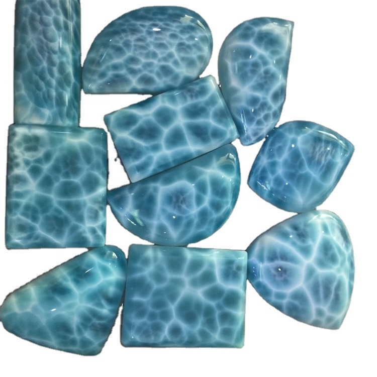 NIJE Oankomst Natural Larimar Losse Gemstone Larimar Cut Loose CabochOn 37