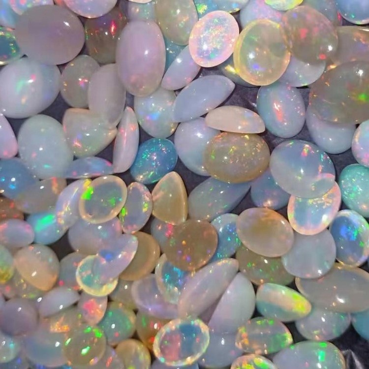 Natirèl peyi Letiopi Welo dife Opal gratis fòm koupe Cabochon 41