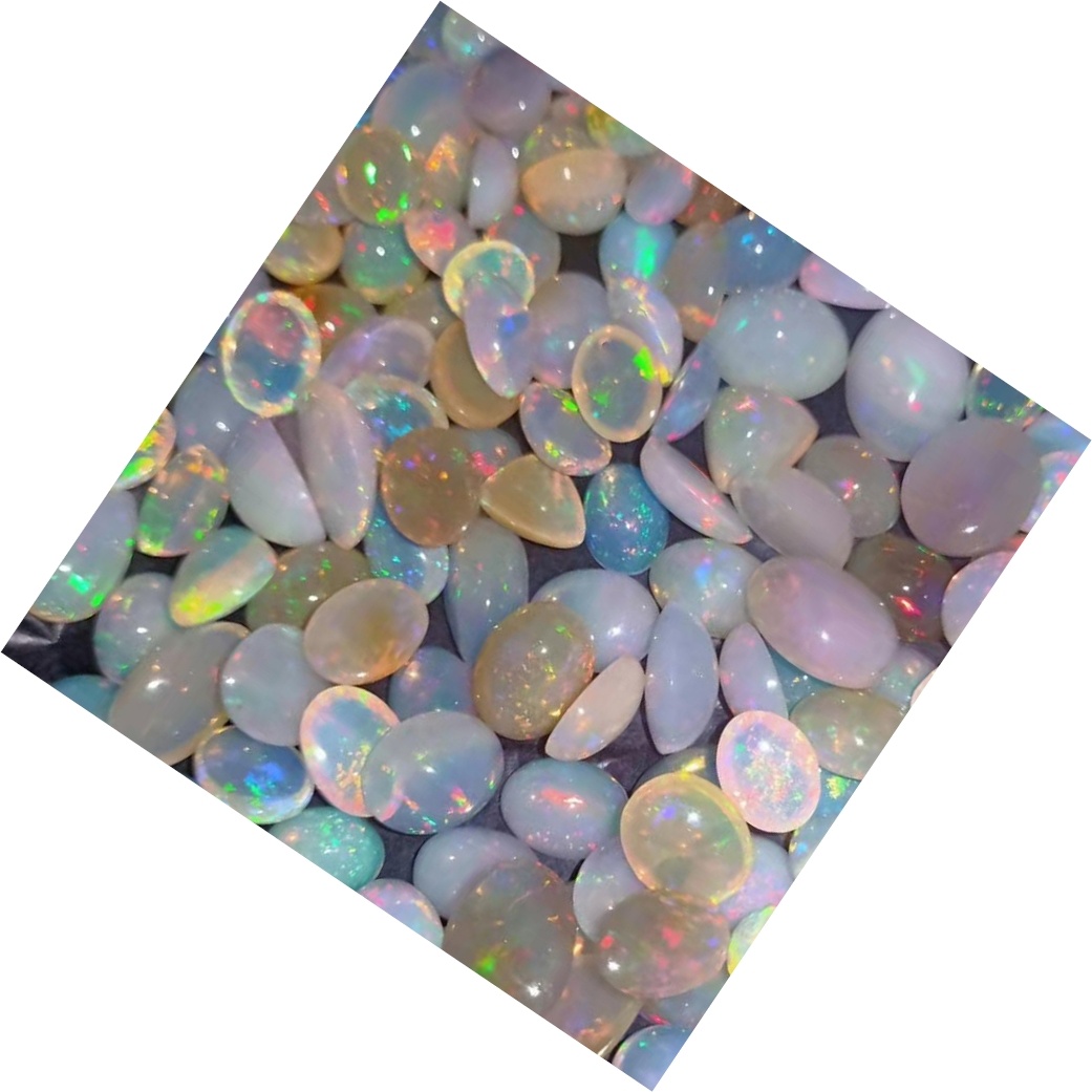 Natirèl peyi Letiopi Welo dife Opal gratis fòm koupe Cabochon 45