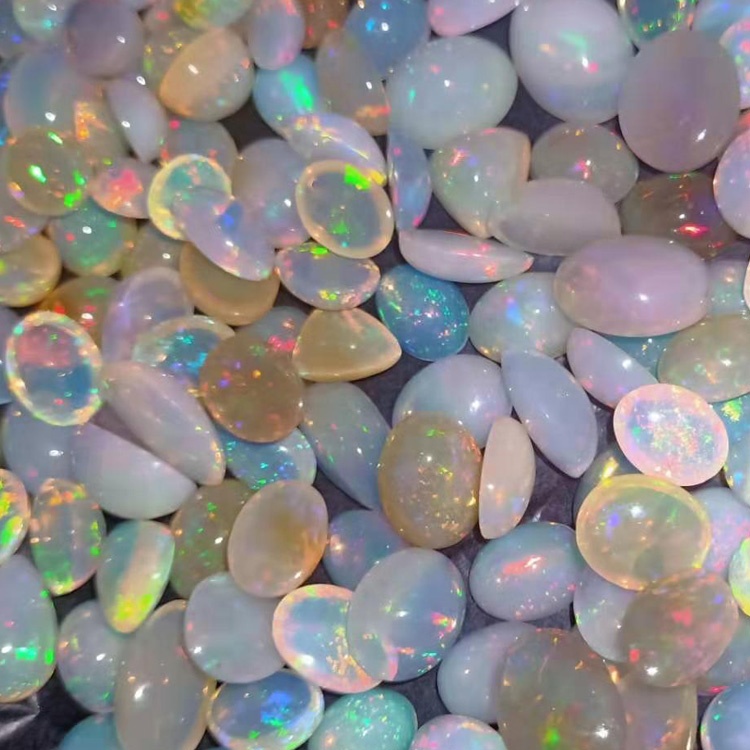 Natirèl peyi Letiopi Welo dife Opal gratis fòm koupe Cabochon 43