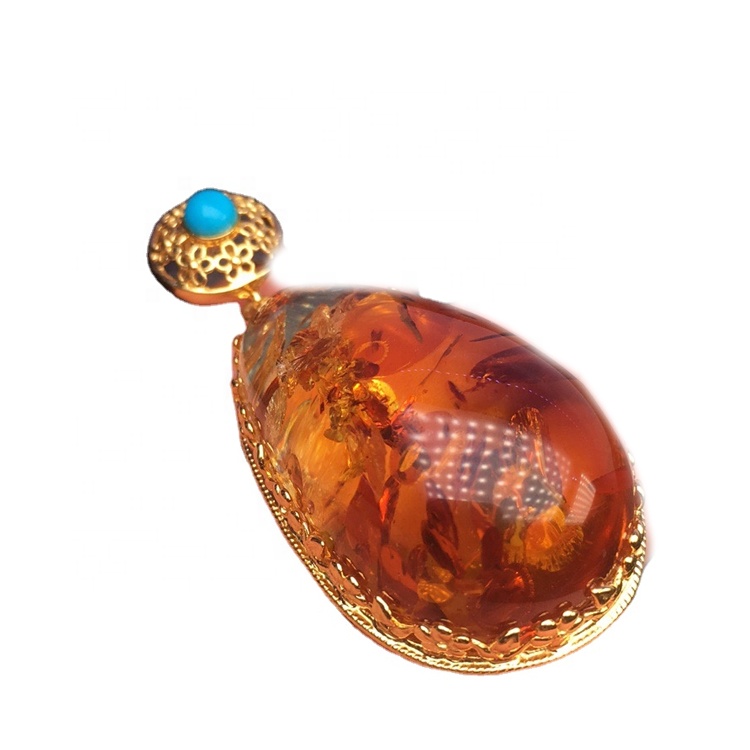 இறந்த இலை வடிவம் நீல ஸ்பினல் agate pendant 13