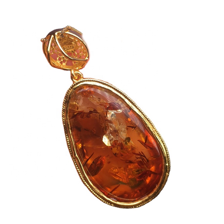 இறந்த இலை வடிவம் நீல ஸ்பினல் agate pendant 15