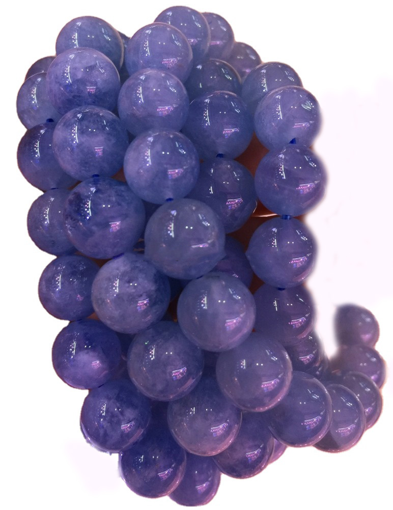 പ്രകൃതിദത്ത മുത്തുകളിൽ അപൂർവ ടാൻസാനൈറ്റ് 3 എ ബ്രേസ്ലെറ്റ് 6/8 മില്ലീമീറ്റർ മിനുസമാർന്ന അർദ്ധ-വിലയേറിയ കല്ലും വൃത്താകൃതിയിലുള്ള കല്ല് ആഭരണങ്ങളും 15