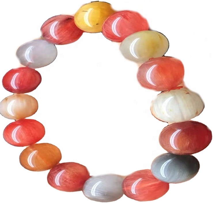 ചുവന്ന റുക്കേറ്റഡ് ക്വാർട്സ് മുത്തുകൾ ബ്രേസ്ലെറ്റ് ആഭരണങ്ങൾ 13