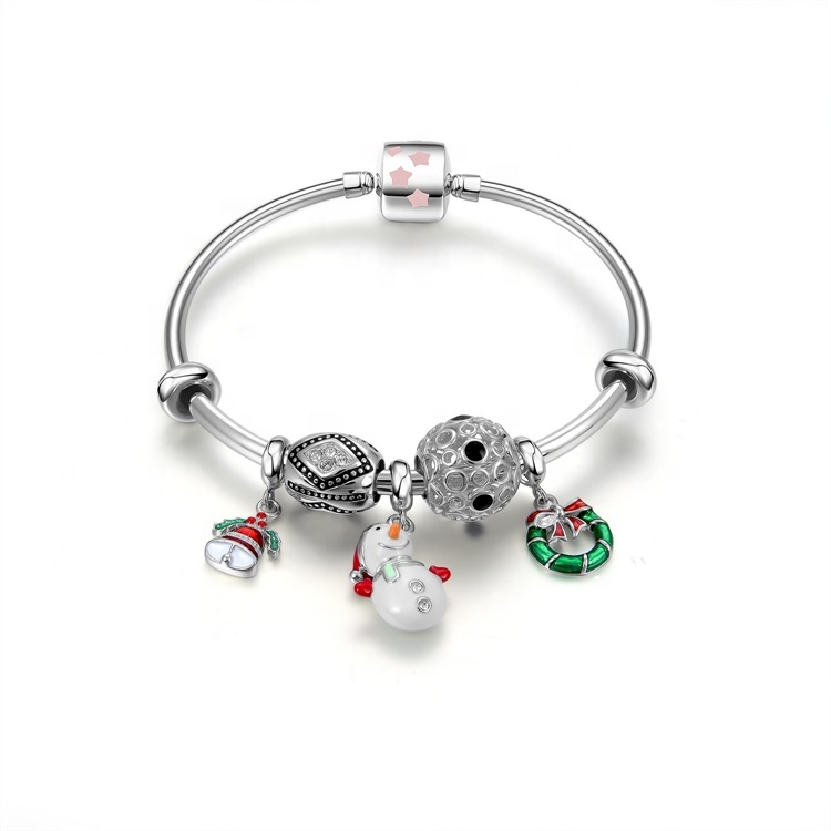 Подарунок для модної дівчини Відомий бренд 925 Срібний браслет 16