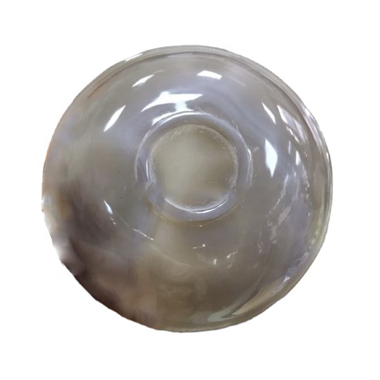 Bowl agate álainn leath-snasta nádúrtha 13