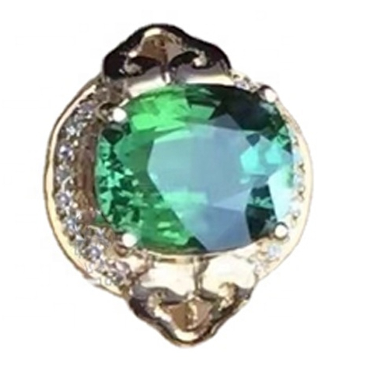 แหวนสีเขียวขุ่นเงิน 13