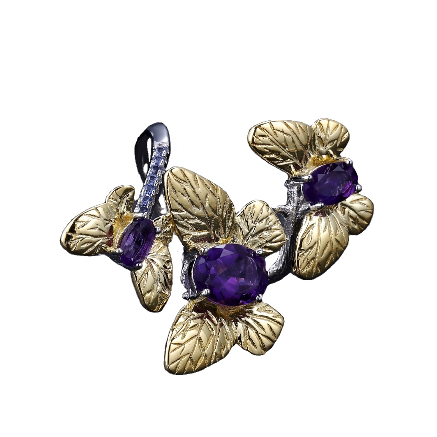 Flinterfoarmige Gold-plated Amethyst Ring 12