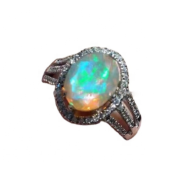 Fashion mpya 925 ya zamani ya pete ya opal kujitia 36