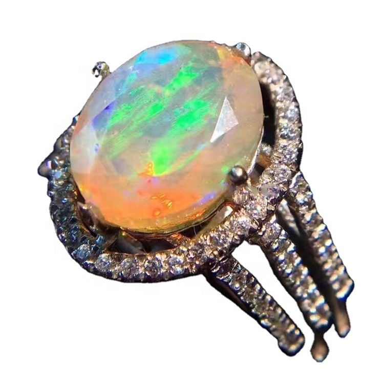 Fashion mpya 925 ya zamani ya pete ya opal kujitia 38