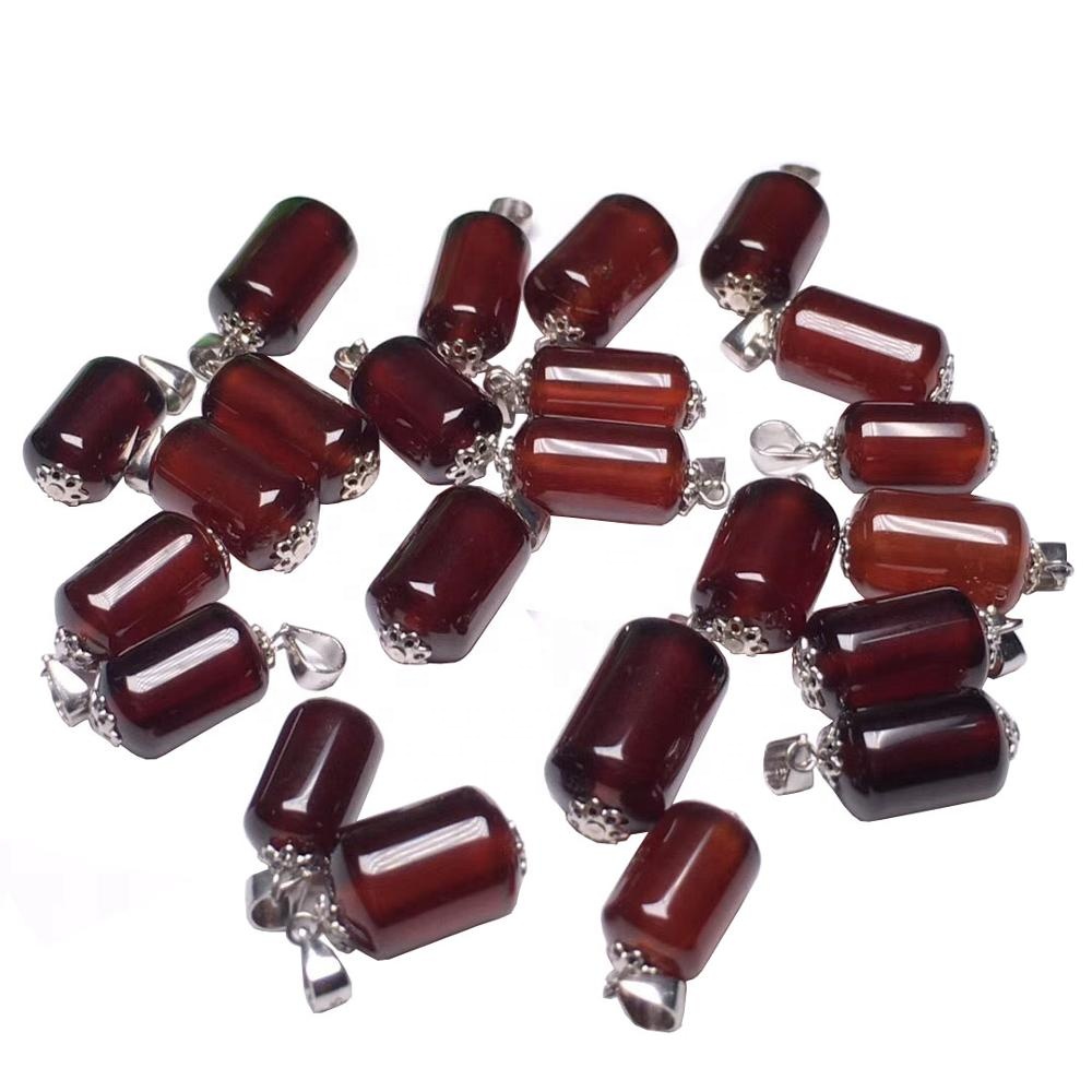 Customized Design Natural Clean Garnet Pendant Tube Bead Loose Gemstone Jewelry 13