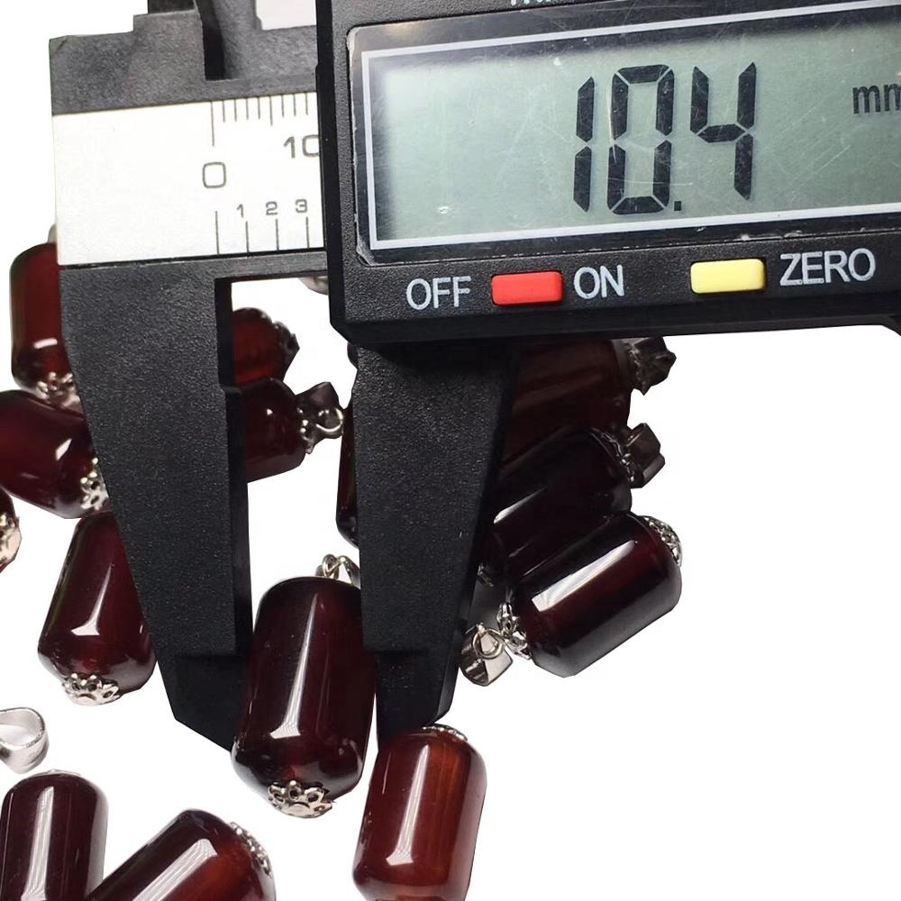 Customized Design Natural Clean Garnet Pendant Tube Bead Loose Gemstone Jewelry 15