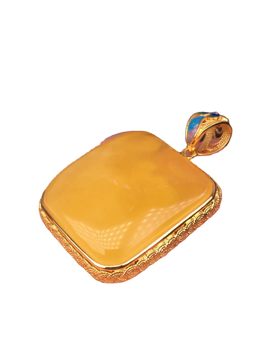 ਵਰਗ ਸੋਨੇ-ਪਲੇਟਡ ਅੰਬਰ ਲਟਕਦੇ ਹਨ 25