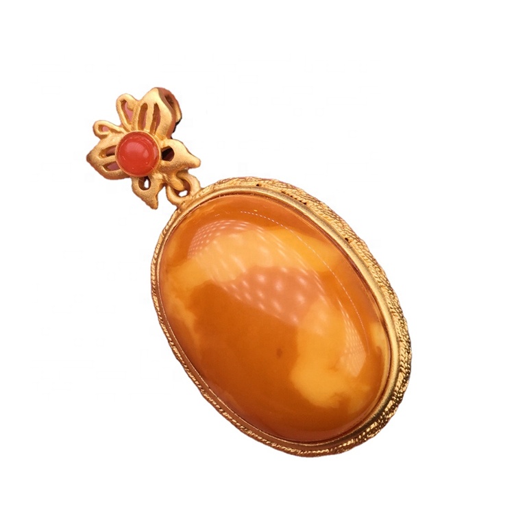 Oval Amber Amber pentrant / dahab ah oo loo yaqaan 'Ruby Peny Pentrant' 36