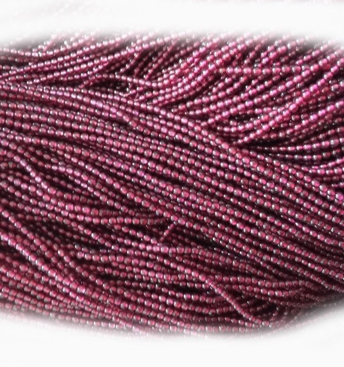 Asili nyekundu garnet pande zote uponyaji jiwe loose shanga DIY kujitia kufanya design kwa mkufu bangili 13