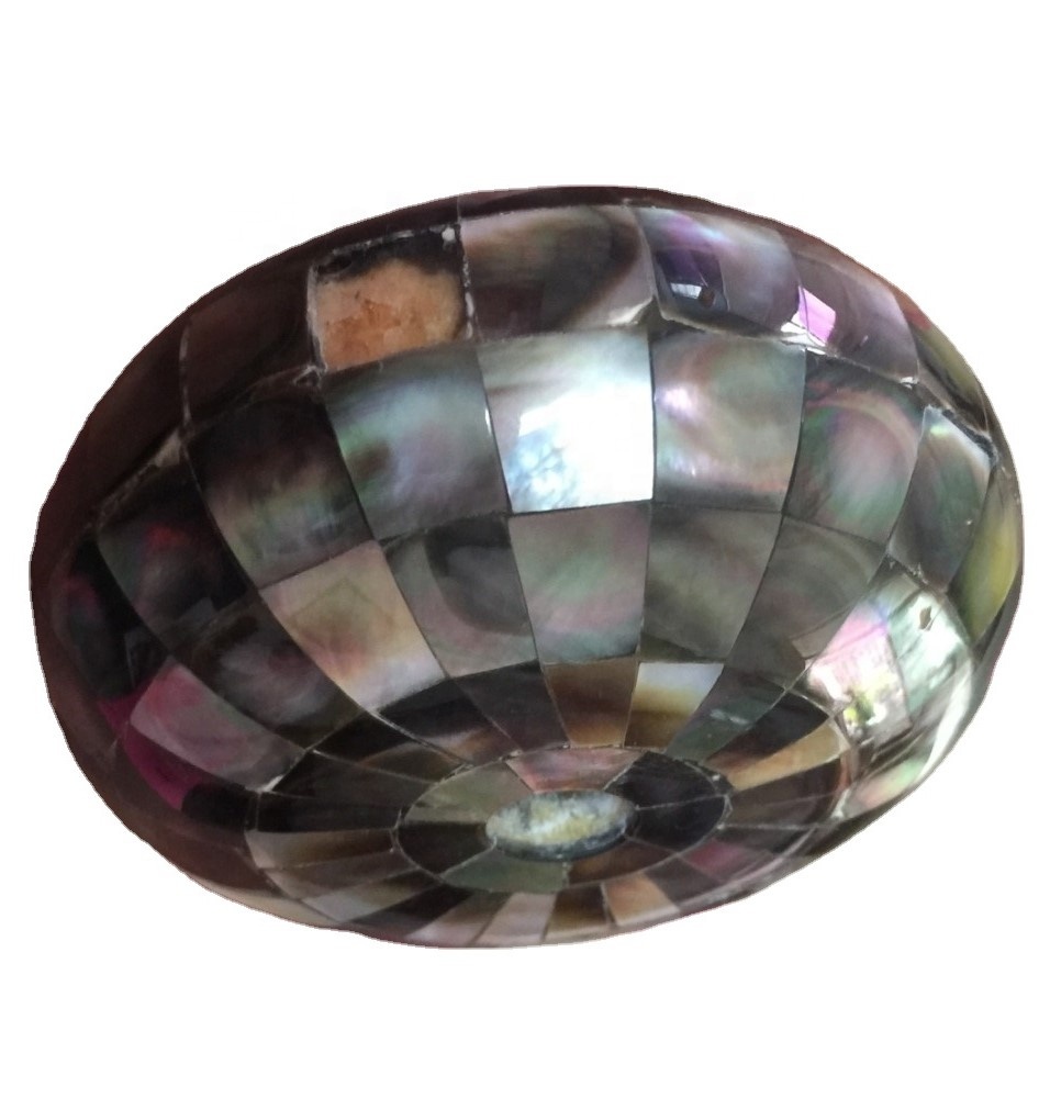 Paua Shell + MOP Mosaic Charker Forma redonda Beads 36