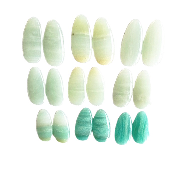 Природниот Амазон камен лево и десен натпревар вода пад облик непречено полирање Gemstone на големо и мало 38