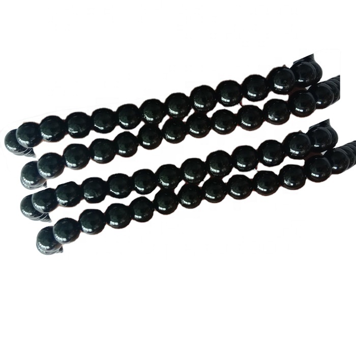 Veľkoobchod Natural Black Tourmaline Ab drahokam guľaté korálky Strutky Loak LEPLINY 6mm 13