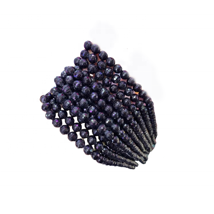 Cuentas de granate rojo vino Piedra preciosa natural Micro Facetada Redondo Perlas sueltas 36