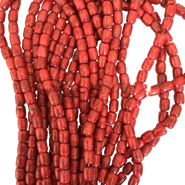 Apple Coral Drum Beads 37