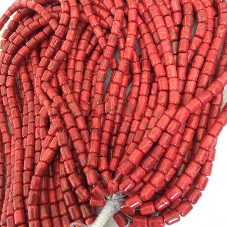 Apple Coral Drum Beads 39