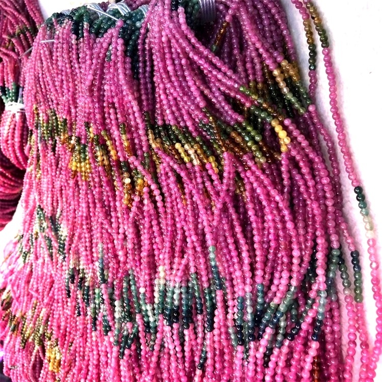 Perlas redondas naturales para joyas que hacen tourmalina de piedras preciosas sueltas 38