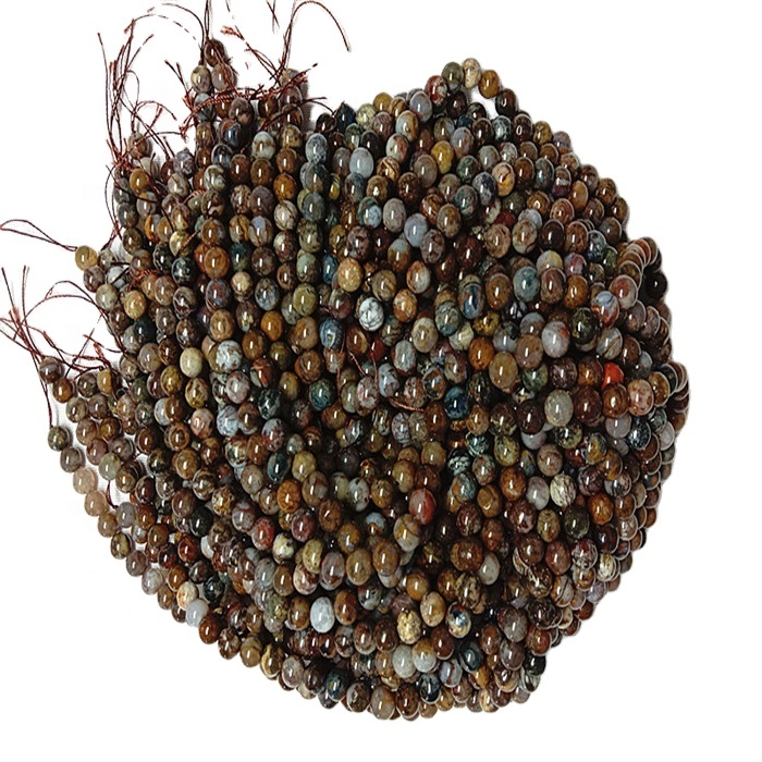 Perle di forma rotonda naturale dorata di forma naturale delle pietre preziose 38